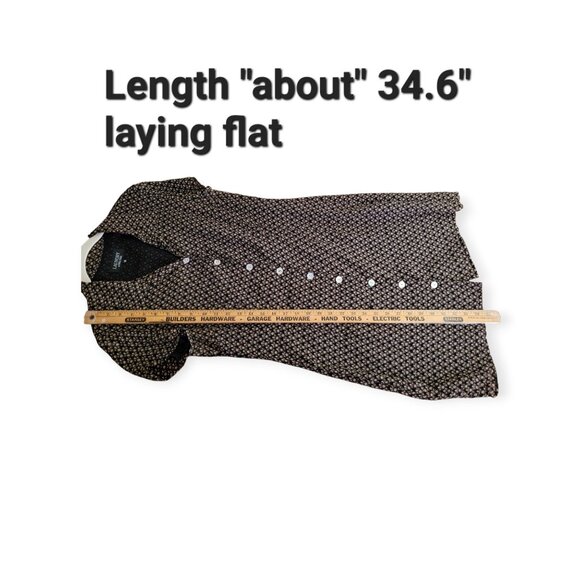 Vintage 90s Button-Front Mini Shift Dress (S/M) | Phoebe Buffay / Retro Grunge - Picture 7 of 8